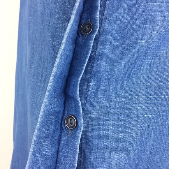 Beach lunch lounge Chambray Dress Size M - Picture 3 of 8